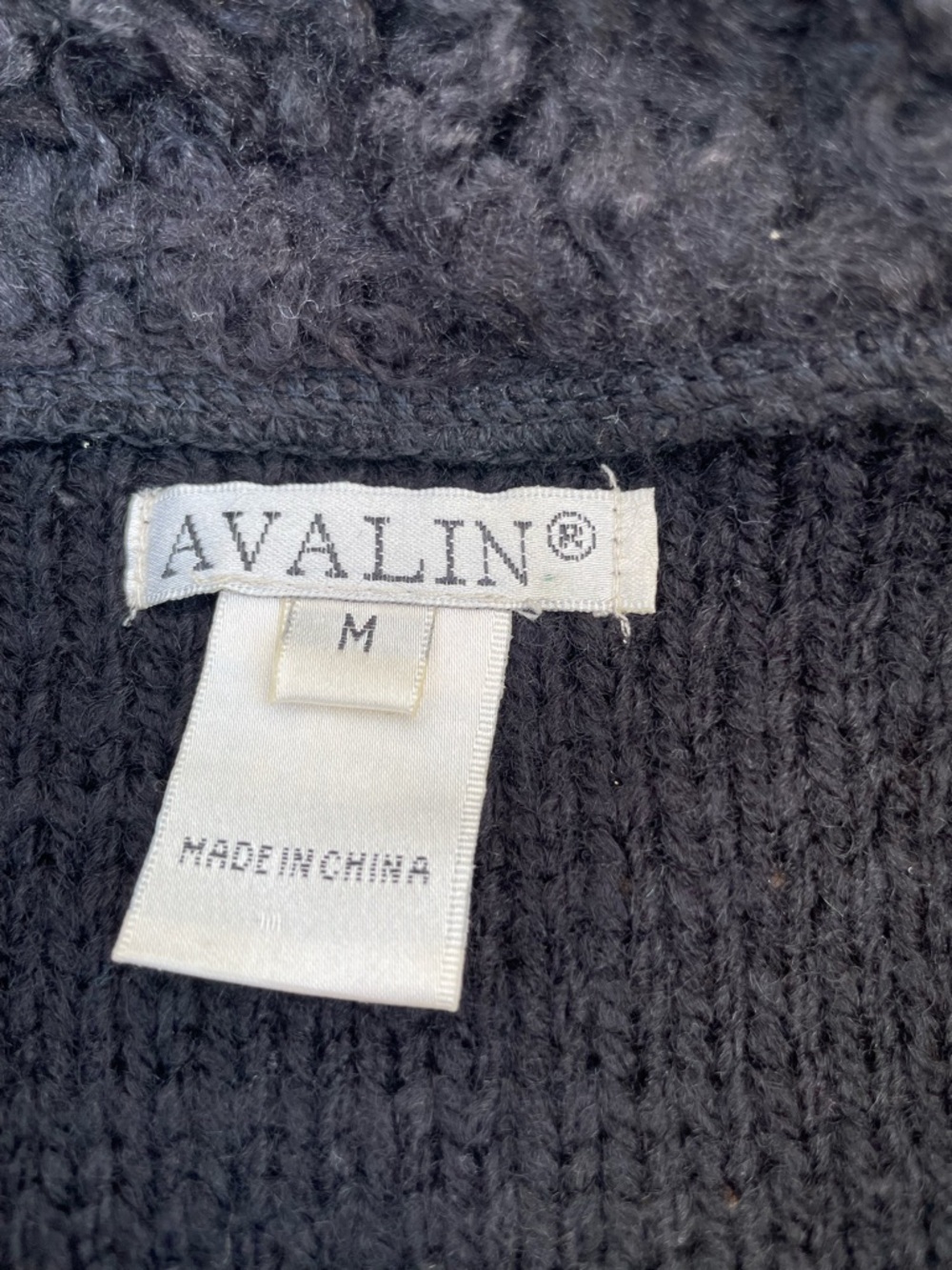 Avalin Black Knit Hoodie Cardigan - Picture 7 of 9